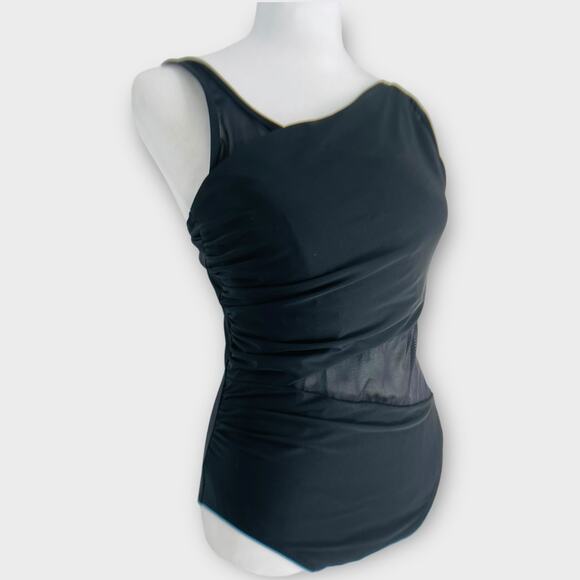 Miraclesuit  Azura Sheer Panel Rouching Underwire Slimming One Piece Swimsuit 10 - Picture 3 of 15